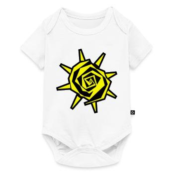 Sun Spiral Neon Yellow - Baby Premium short-sleeve bodysuit - white - Front