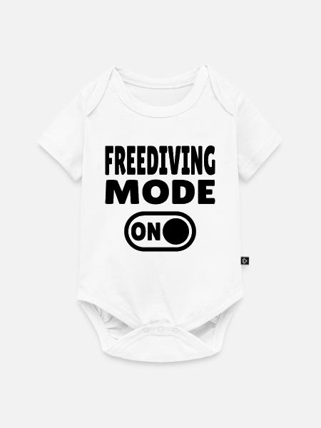 Freediving Mode ON - Taucher - Baby Premium Kurzarmbody - Weiß