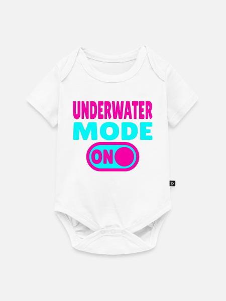 Underwater Mode ON  - Baby Premium Kurzarmbody - Weiß