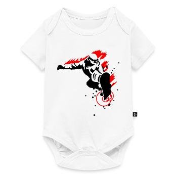 Snowboarders - Body à manches courtes Premium Bébé - blanc - Devant