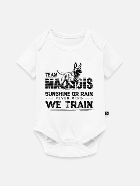 Belgisches Malinois-Hundetrainingsdesign - Baby Premium Kurzarmbody - Weiß