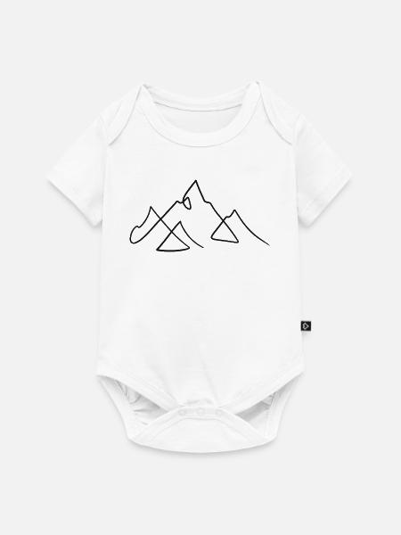 Wandernde Berge - Baby Premium Kurzarmbody - Weiß