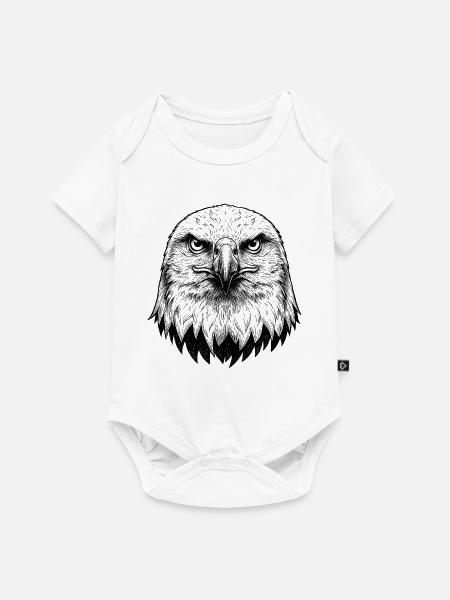 Adler - Baby Premium Kurzarmbody - Weiß