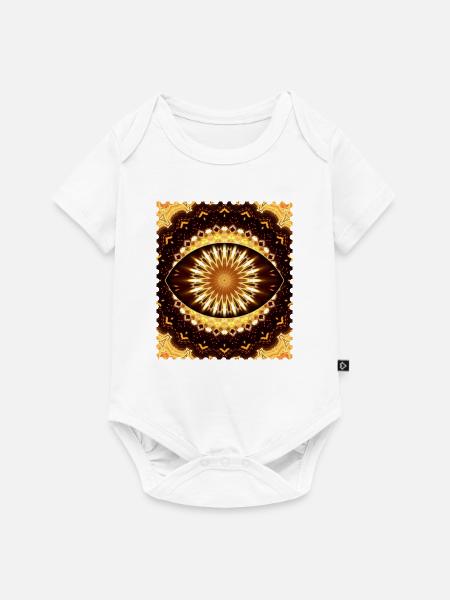 Kaleidoskopfeuer Auge Muster - Baby Premium Kurzarmbody - Weiß