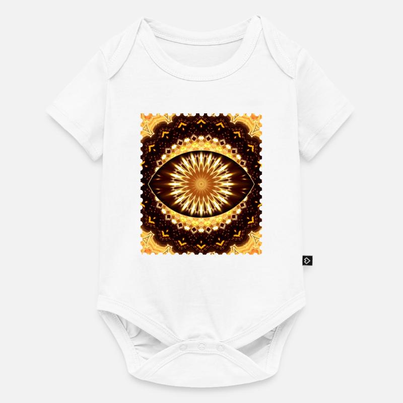 Kaleidoscope Fire Eye Pattern - Baby Premium short-sleeve bodysuit - white