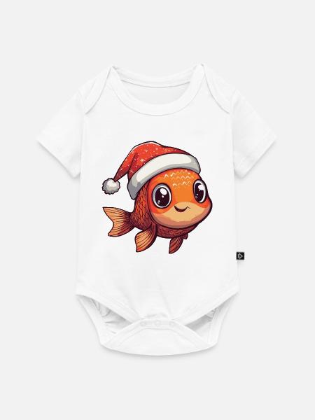 Goldfische Weihnachten Xmas - Baby Premium Kurzarmbody - Weiß