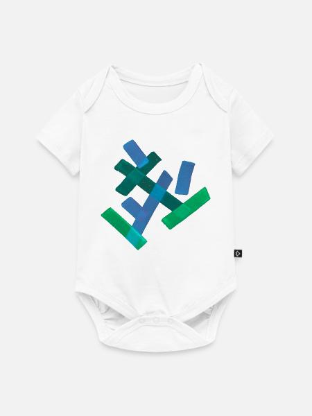 Abstrakt - Baby Premium Kurzarmbody - Weiß