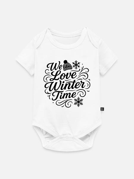 Wir Lieben Winter - Baby Premium Kurzarmbody - Weiß