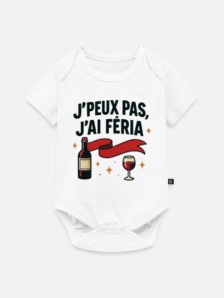 Ich kann nicht, Feria - Baby Premium Kurzarmbody - Weiß