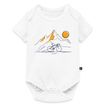 Bike Mountain Sun - Baby Premium short-sleeve bodysuit - white - Front