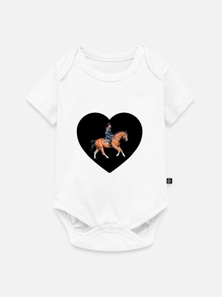 Pferde - Baby Premium Kurzarmbody - Weiß