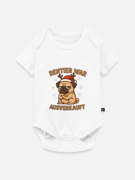 Rentier War Ausverkauft - Baby Premium Kurzarmbody - Weiß