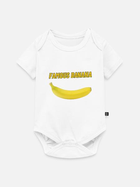Famous Banana - Baby Premium Kurzarmbody - Weiß