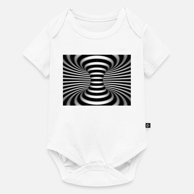 Vortex noir et blanc en spirale - Body à manches courtes Premium Bébé - blanc