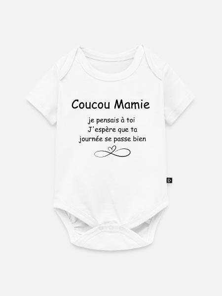 Hallo Oma - Baby Premium Kurzarmbody - Weiß