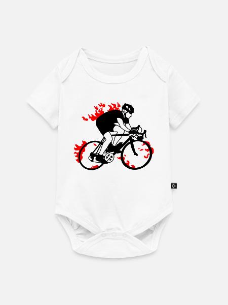 Rennradfahrer - Baby Premium Kurzarmbody - Weiß