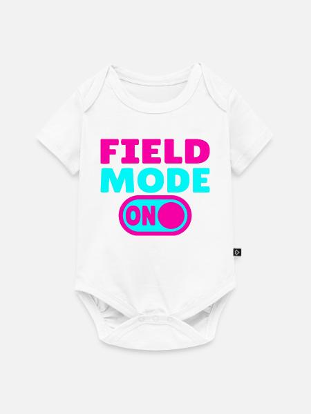 Field Mode ON – Leichtathletik - Baby Premium Kurzarmbody - Weiß