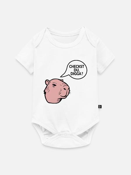 Jugendsprache Checkst Du Digga - Baby Premium Kurzarmbody - Weiß