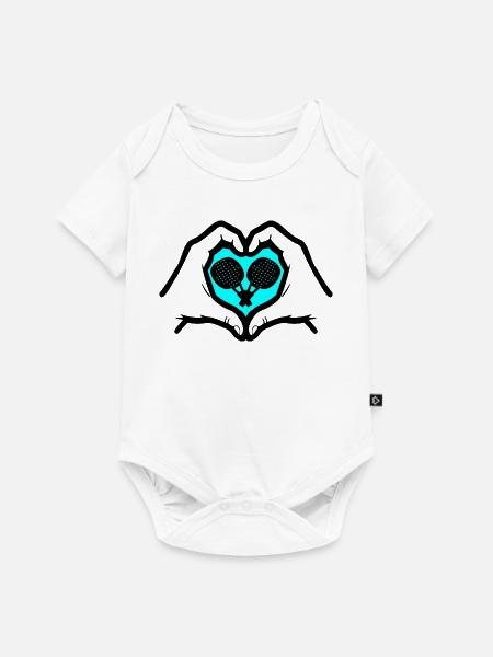 Padel-Tennis – Love Hands - Baby Premium Kurzarmbody - Weiß
