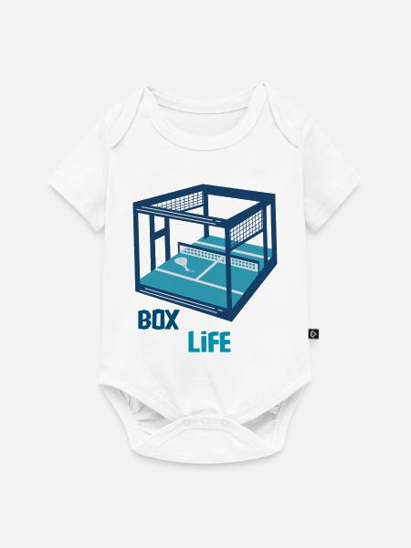 Box Life Court Padel - Baby Premium Kurzarmbody - Weiß