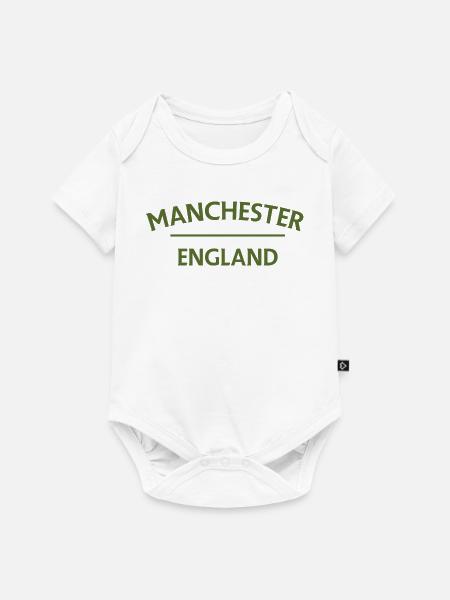 Manchester – England Lyric Design - Baby Premium Kurzarmbody - Weiß