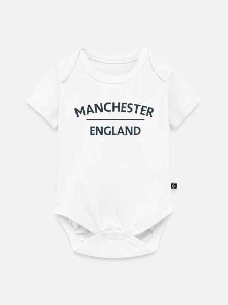 Manchester – England Lyric Design - Baby Premium Kurzarmbody - Weiß