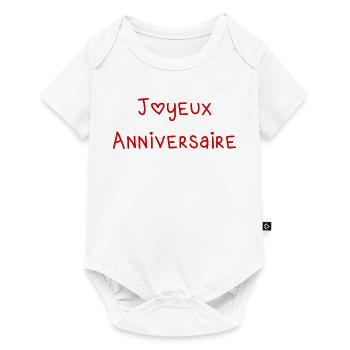 HAPPY BIRTHDAY. HAPPY BIRTHDAY. ANNIVERSARY. - Baby Premium short-sleeve bodysuit - white - Front
