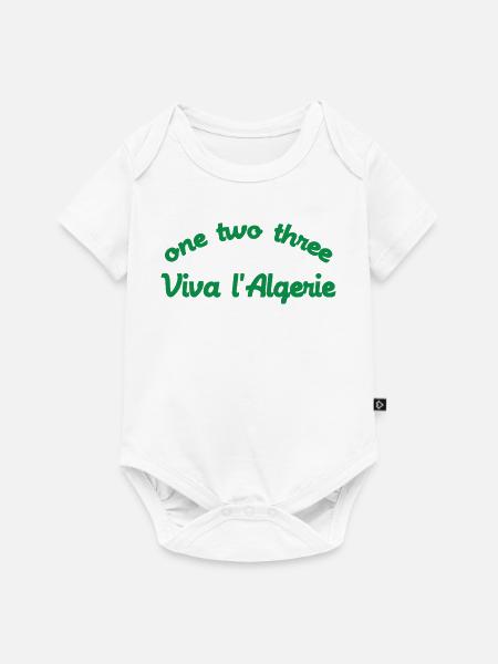 Eins zwei drei Viva l'Algérie - Baby Premium Kurzarmbody - Weiß