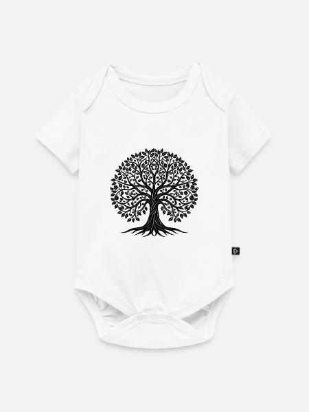 Baum - Baby Premium Kurzarmbody - Weiß