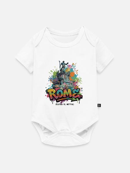 Römische Graffiti-Skulptur Splash - Baby Premium Kurzarmbody - Weiß