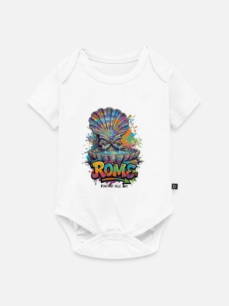 Fontana Graffiti Roma Neon - Baby Premium Kurzarmbody - Weiß