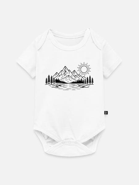Berge Natur Wald - Baby Premium Kurzarmbody - Weiß