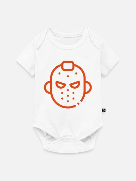 Maskikon Eishockey - Baby Premium Kurzarmbody - Weiß