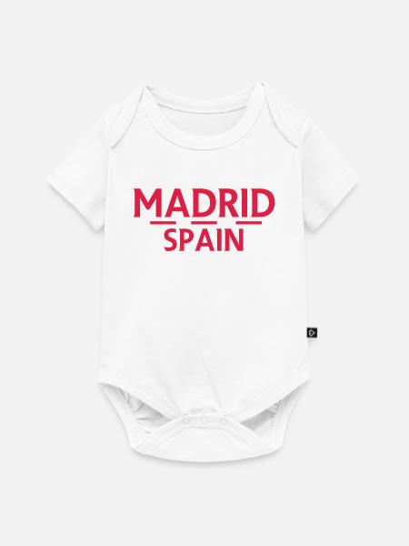 Madrid – Spanien - Baby Premium Kurzarmbody - Weiß