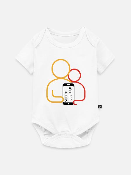 SmartTogether Logo - Baby Premium Kurzarmbody - Weiß