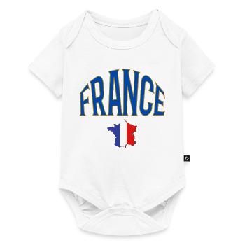 France - Baby Premium Kurzarmbody - Weiß - Vorne