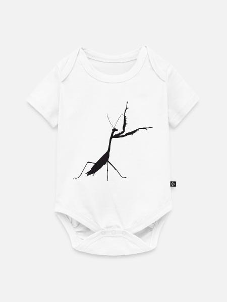 Gottesanbeterin schwarz - Baby Premium Kurzarmbody - Weiß