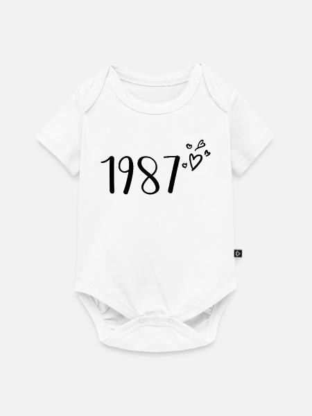 1987 - Baby Premium Kurzarmbody - Weiß