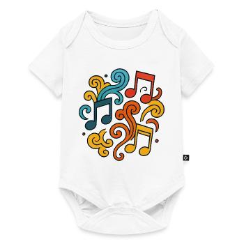 Colorful musical notes - Baby Premium short-sleeve bodysuit - white - Front