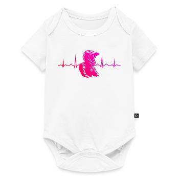 Motif clair de motocross pour chaque jour - Body à manches courtes Premium Bébé - blanc - Devant