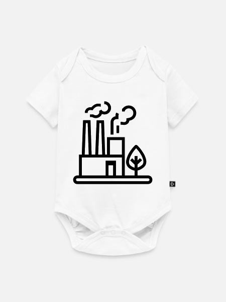 Umweltfreundliche Fabrik - Baby Premium Kurzarmbody - Weiß