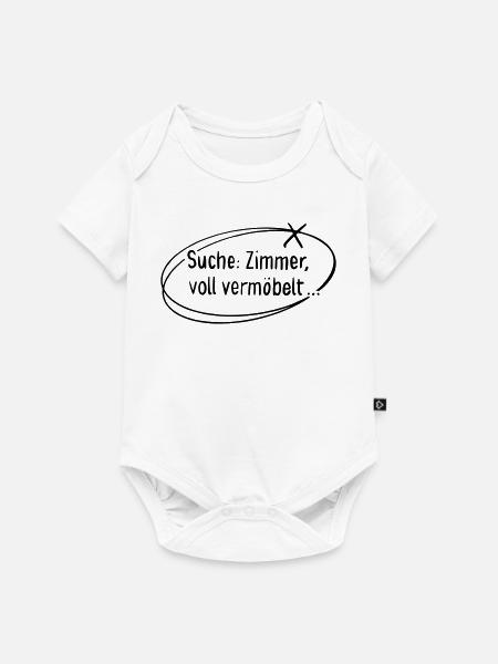 Suche Zimmer, voll vermöbelt - Baby Premium Kurzarmbody - Weiß