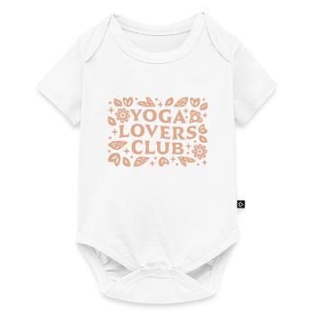 Club de groupe des amateurs de yoga esthétique beige - Body à manches courtes Premium Bébé - blanc - Devant