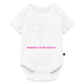 Pride / CSD / LGBTQ+ Design "Born this wayy" - Baby Premium short-sleeve bodysuit - white - Front
