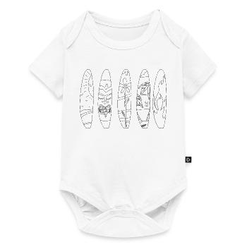 Aloha Retro Tiki Surfboards Collection - Baby Premium short-sleeve bodysuit - white - Front