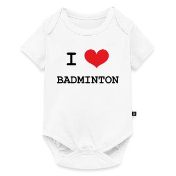 Badminton - Sport - Racket - Baby Premium short-sleeve bodysuit - white - Front