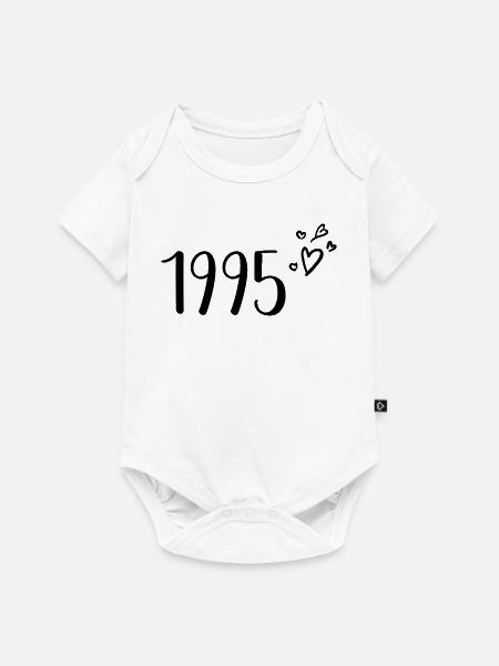 1995 - Baby Premium Kurzarmbody - Weiß