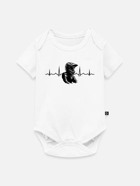 Coole Motocross Inspiration - Baby Premium Kurzarmbody - Weiß