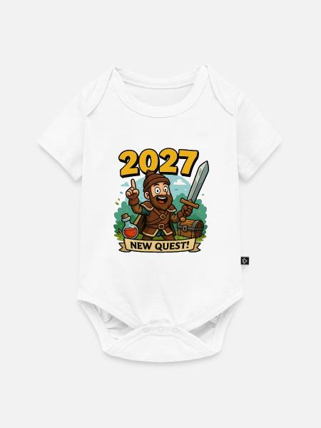 Neue Quest 2027 Wikinger - Baby Premium Kurzarmbody - Weiß