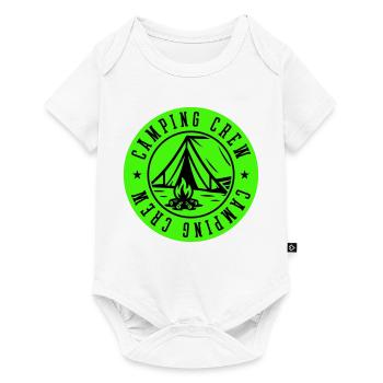 Tente de l’équipe de camping en plein air - Body à manches courtes Premium Bébé - blanc - Devant